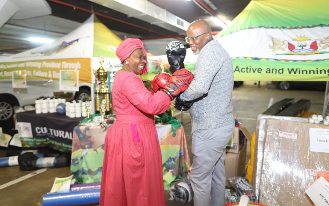 Handing over of sporting equipment